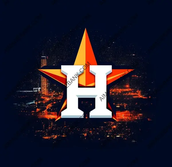 Houston Astros Logo on Dark Blue Background: Design Analysis