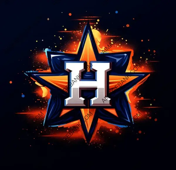 Houston Astros Logo: Dark Blue Background Design Details