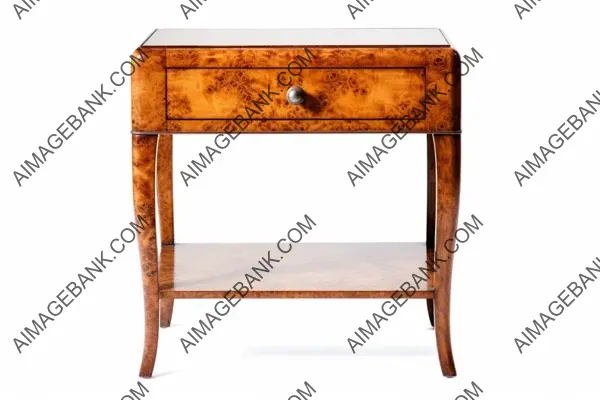 Amber Nightstand Illustration with a White Background