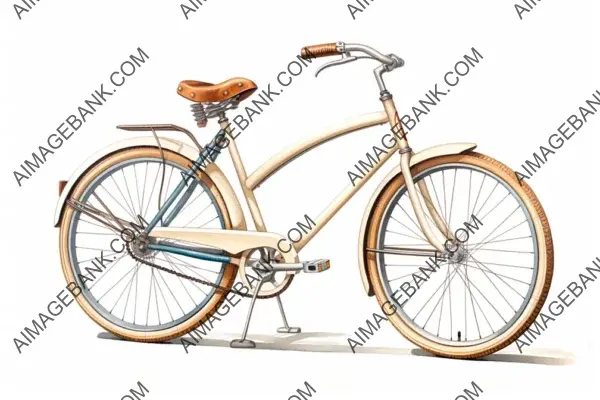 Retro Bike Illustration with a White Background