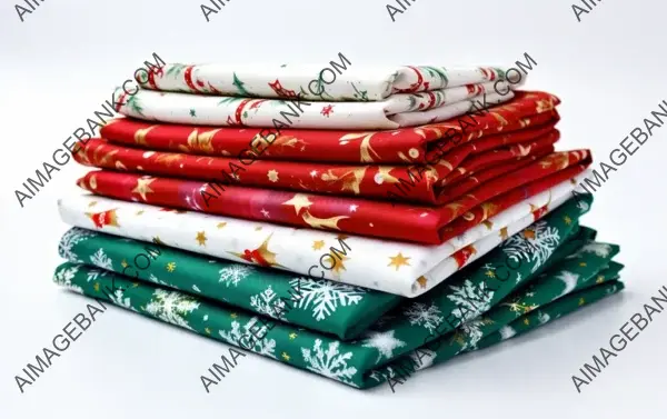 Christmas-Themed Patterned Fabric Textiles