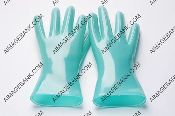 Dishwashing Gloves on a White Background