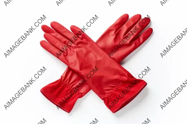 Watercolor Illustration of Dishwashing Gloves