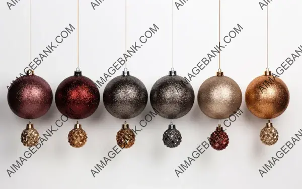 Glittering New Year&#8217;s Decorations Isolated on White