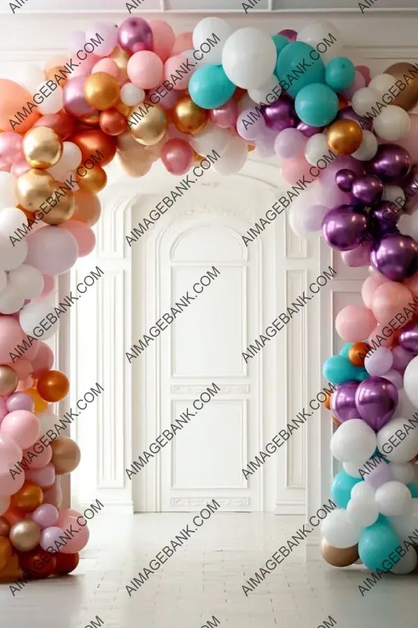 Colorful Metallic Balloon Decorations for Celebrations