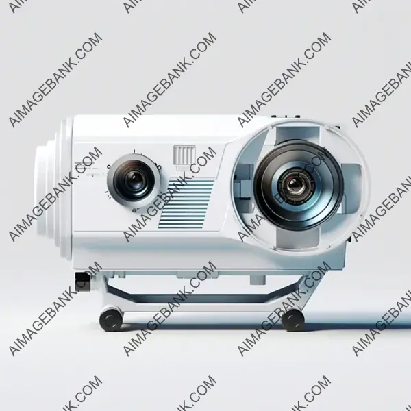 Animated Style Projector with White Background