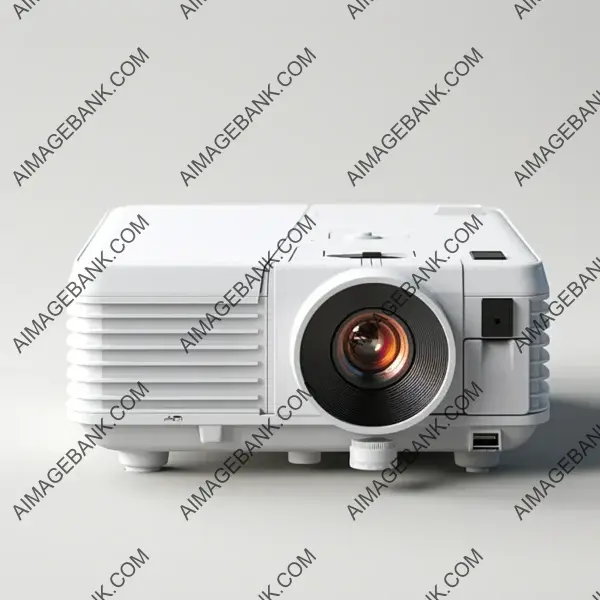 Modern Projector with Animated Style and Isolated Background