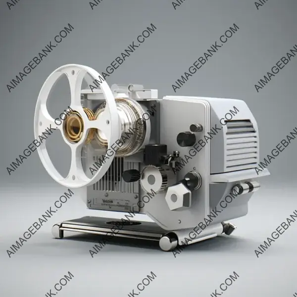 Digital Projector Image with White Background