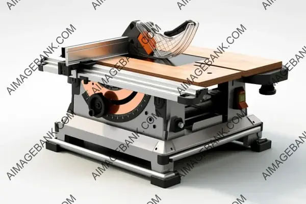 Table Saw Isolated on White Background