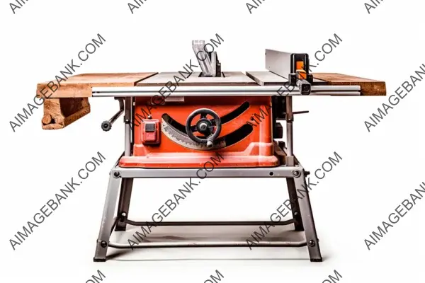 Modern Table Saw with Isolated Background