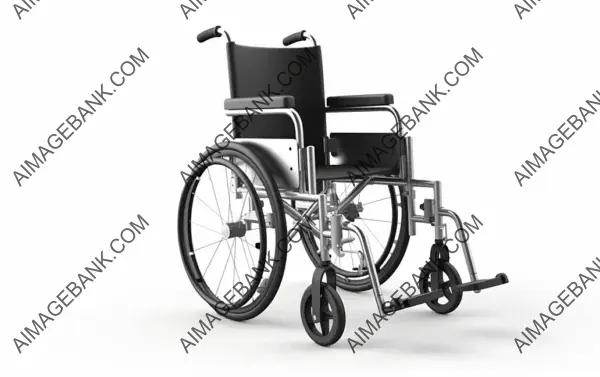 Modern Wheelchair with Isolated Background