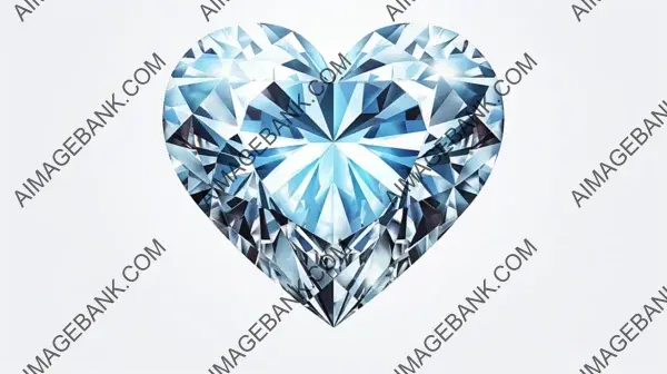 Heart-Shaped Diamond Clipart: A Romantic Valentine&#8217;s Touch