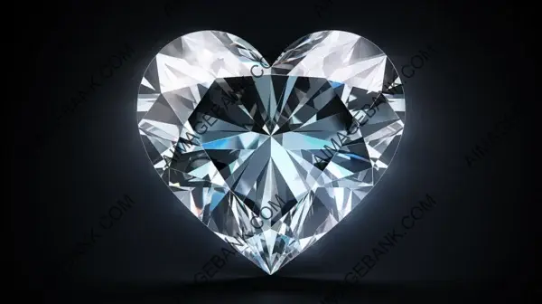 Valentine&#8217;s Day Cartoon Clipart: Heart-Shaped Diamond Delight