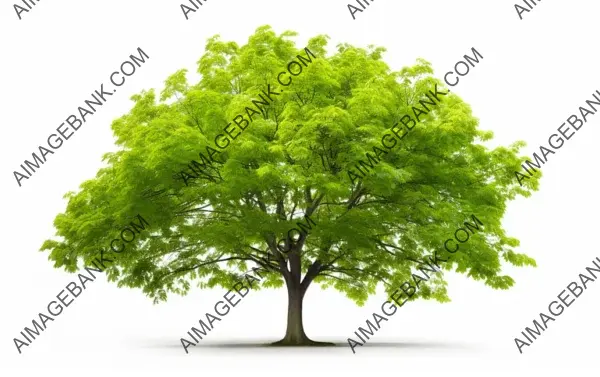 Vibrant Green Leaves of a Graceful Beech Tree: A Natural Wonder