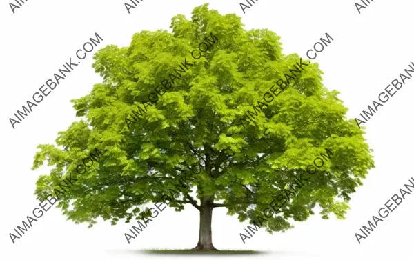 Isolated Beech Tree with Lush Green Leaves: A Natural Marvel