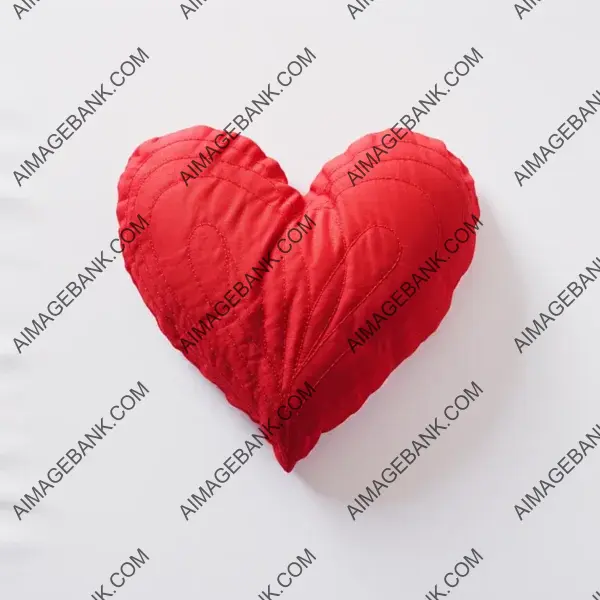 Capturing Craftsmanship: Beautifully Stitched Red Heart Image