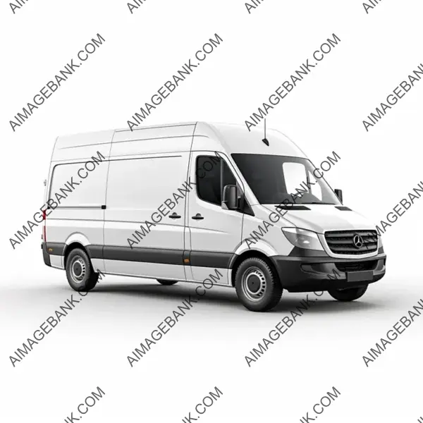 Isolated Realistic Plain Company Van Mockup: Design and Branding