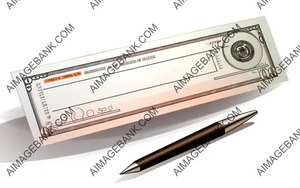 Educational Art: Tuition Fees Cheque Clipart in Sticker Style