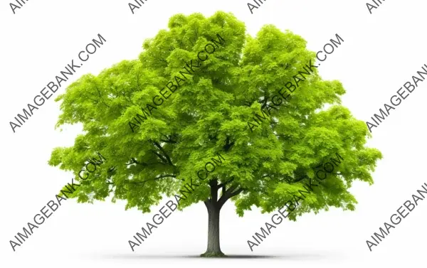 Verdant Maple Tree with Vibrant Green Leaves: Natural Beauty