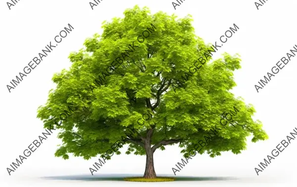 Green Elegance: Vibrant Sycamore Tree with Broad Green Leaves