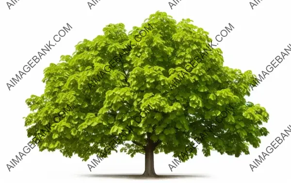 Isolated Vibrant Sycamore Tree: A Celebration of Greenery
