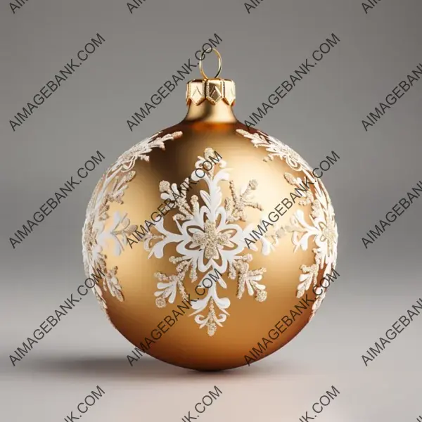 Gold Holiday Bauble Adorned with Delicate Details