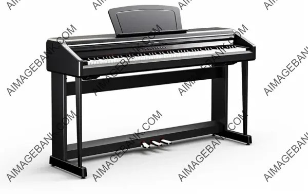 Electric Piano Isolated on White Background