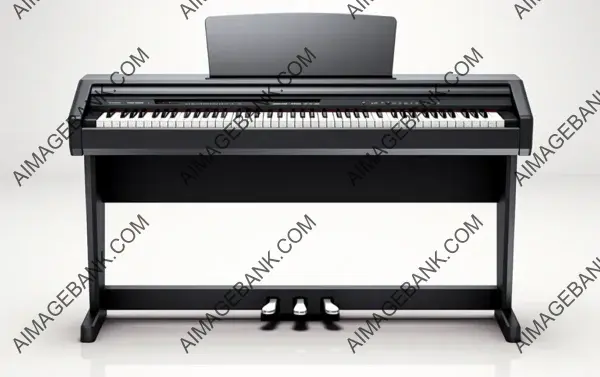 Musical Electric Piano Isolated on White Background