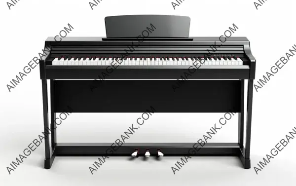 Isolated Electric Piano with White Background