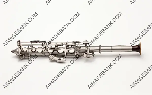 White Background Isolation of Oboe Instrument