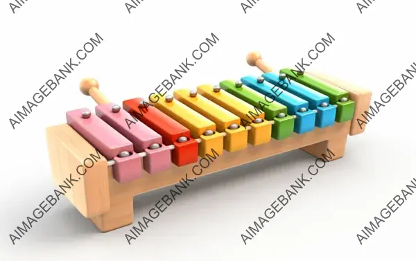 White Background Isolation of Xylophone