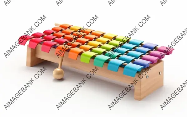 Isolated Xylophone with White Background