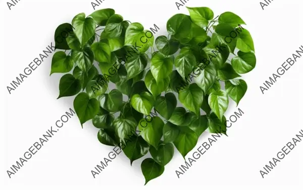 Transparent Heart-Shaped Green Leaves of Homalomena Plant