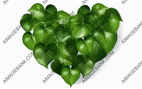 Homalomena Plant with Heart-Shaped Green Leaves on Transparent Background