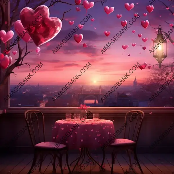 Valentine Romantic Evening: Peaceful Scene