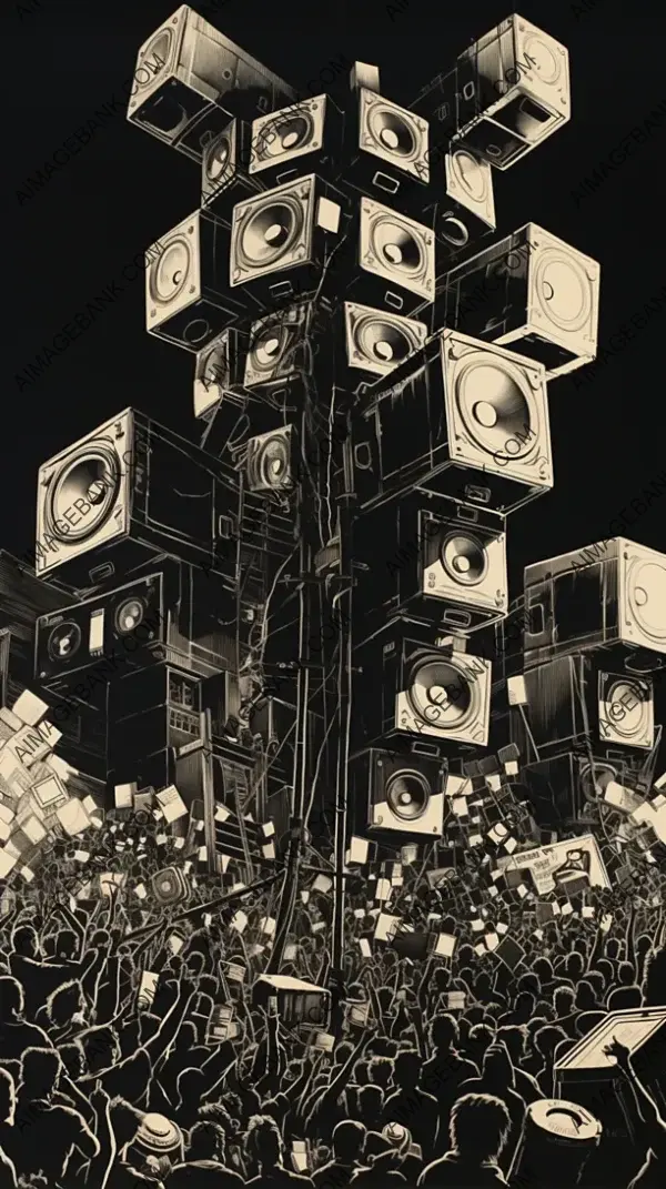 Towering Speakers at a Zombie Rave: A Franse Mase