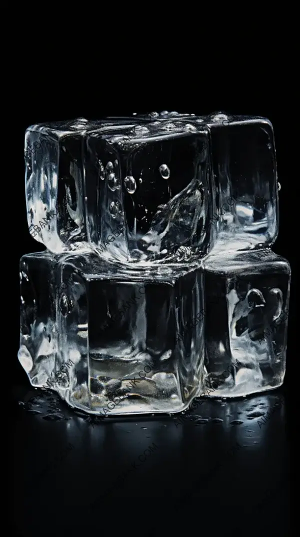 Frozen in Hyperrealism: Minimalist Black Background Art