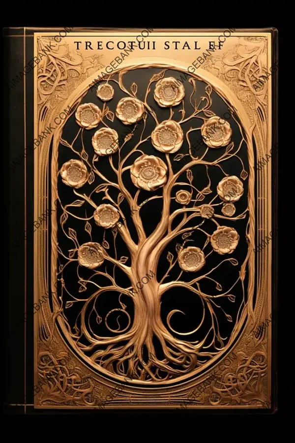 Golden Celestial Book Cover: Beautiful Craftsmanship