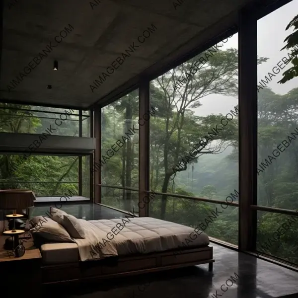 Tadao Ando&#8217;s Jungle Canopy Bedroom Sketch