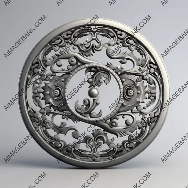 Fully Gray Ying Yang with Lettering