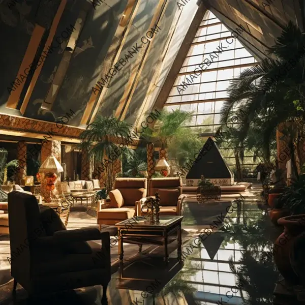 Luxury Interior Inside an Egyptian Pyramid