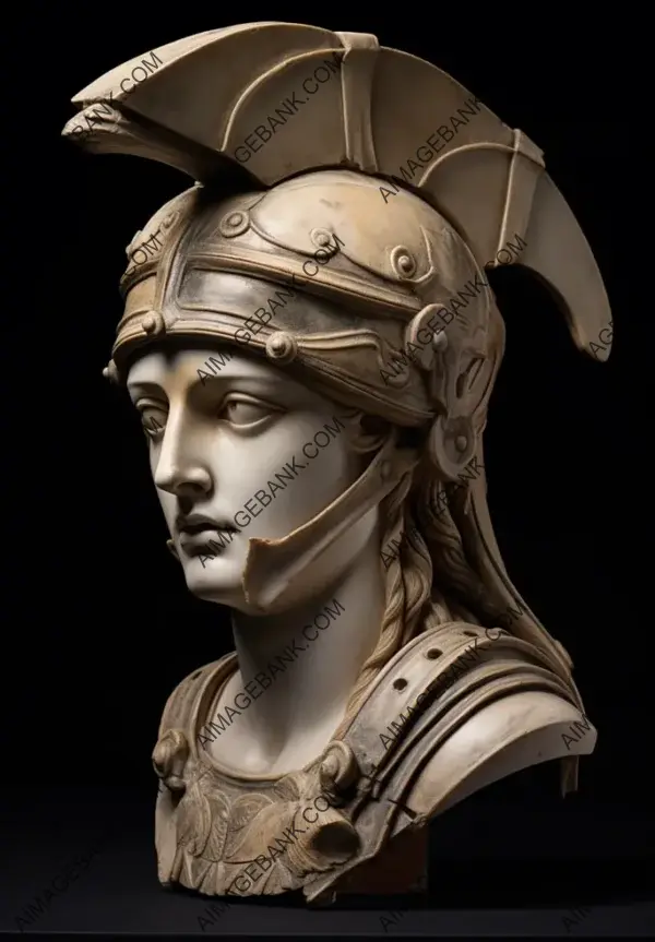 Warrior in Stylish Helmet