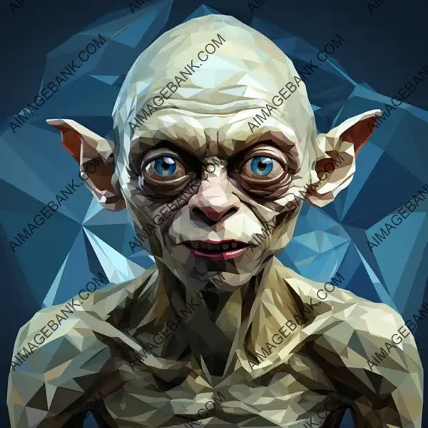 Gollum&#8217;s Low Polygon Adventure: Lord of the Rings Fan Art