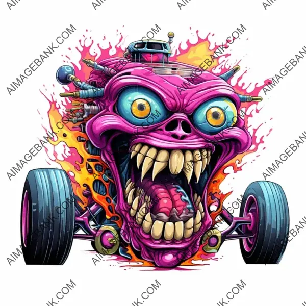 Eli Roth Rat Hot Rod Sticker: Cartoon Cool