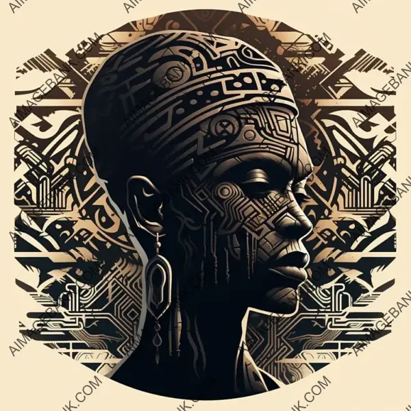 Tribal African Design T-Shirt: Unique Creation