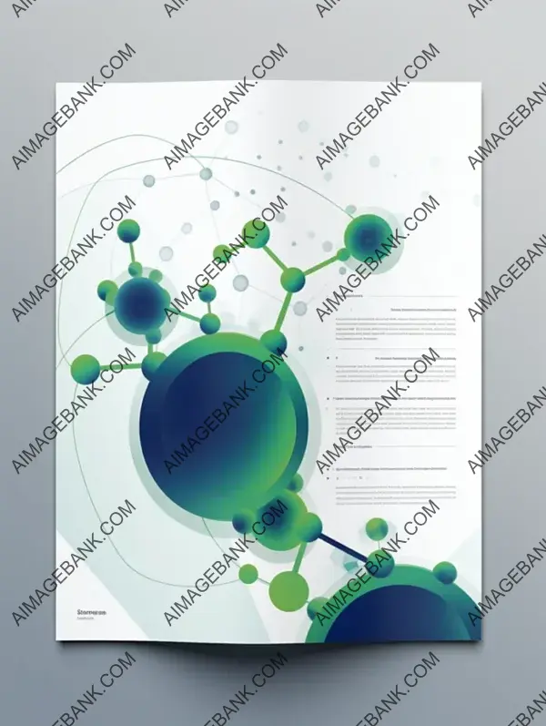 Brochure Design with Molecular Background