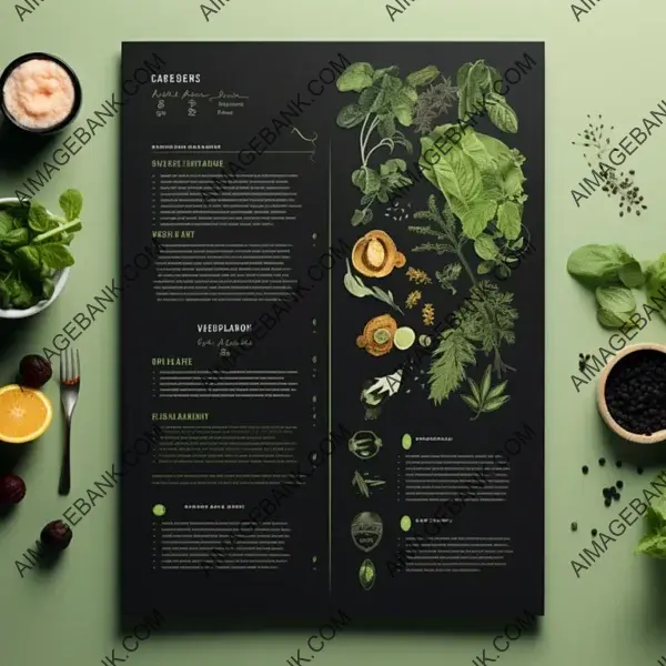 Menu Design for Healthy and Tasty Restaurant