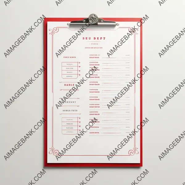 Flat Design Old School Deli Menu with Red Accents