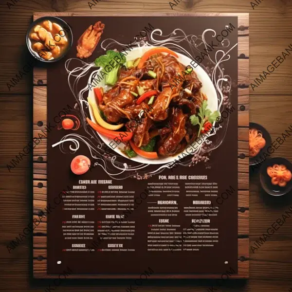 Realistic A5 Format Chinese Food Flyer