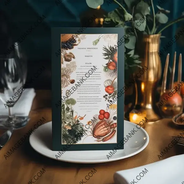 High-Quality Menu Printed on Stylish Paper